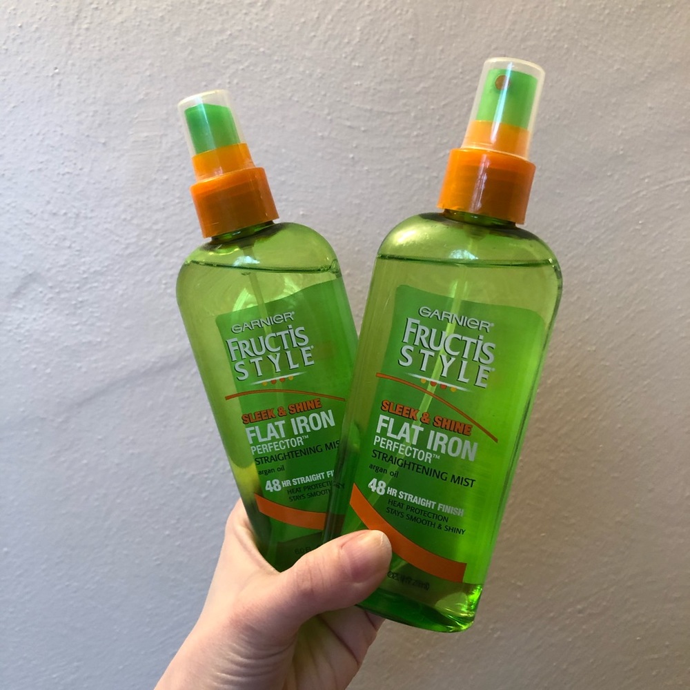2 NEW Garnier Fructis Sleek & Shine Flat Iron Mist